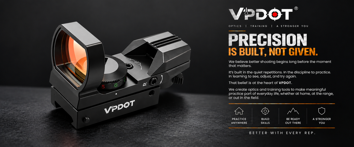 VPDOT D101X Red Dot Sight for Rifle | Red & Green Reflex | Shake Awake