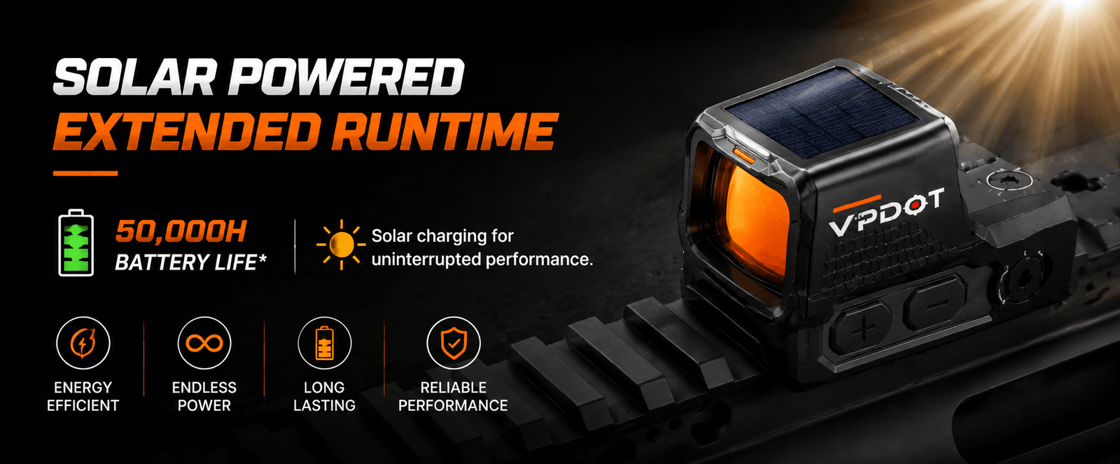 VPDOT D507X Solar Red Dot Sight | RMSC Footprint | Dual Power Pistol