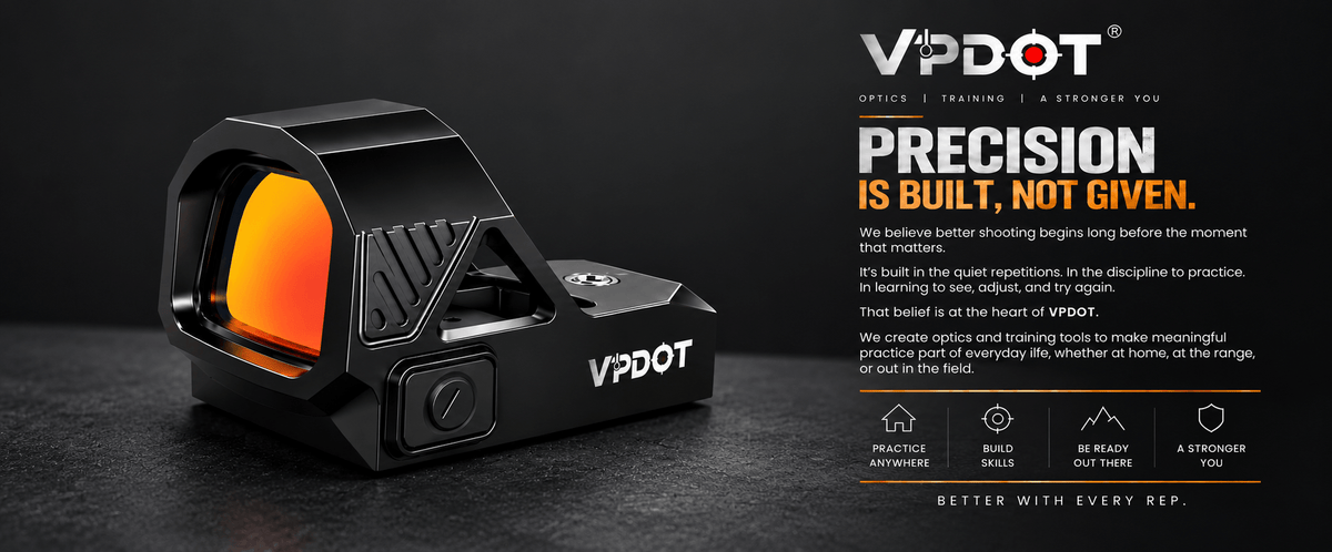 VPDOT D300X Red Dot Sight | RMR Footprint | Shake Awake | Riser Mount