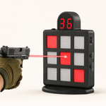 VPDOT 9-grid electronic laser shooting target easy placement wall mount tripod stand dry fire training at home no ammo needed

