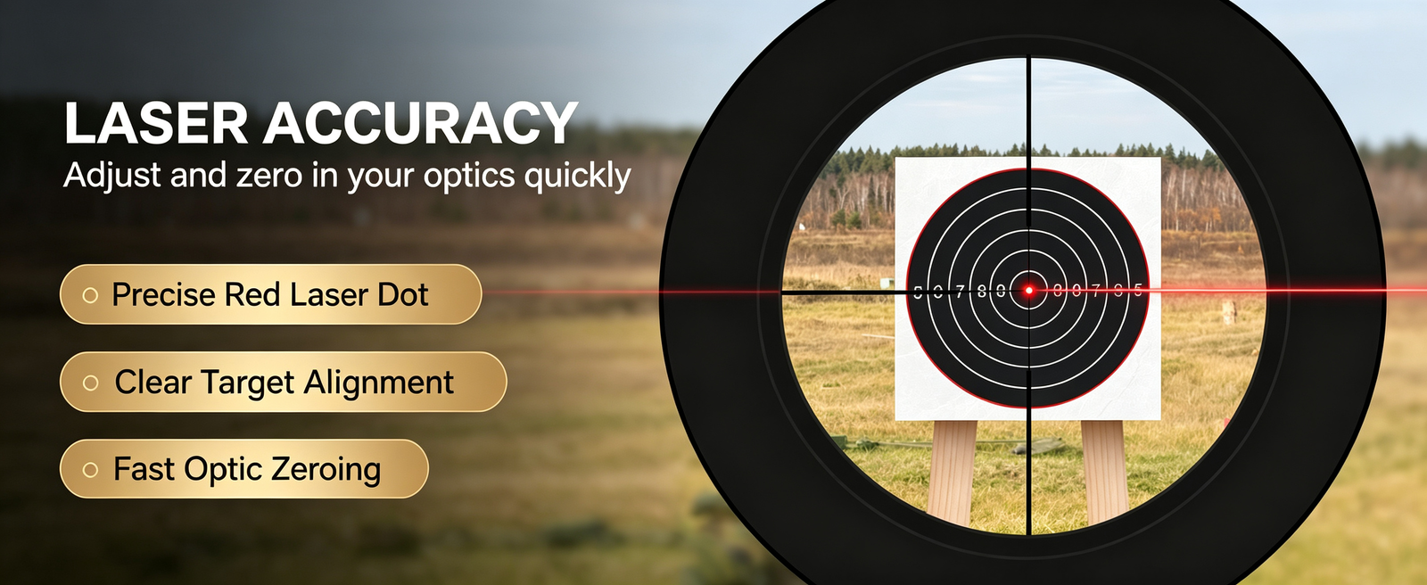 VPDOT 9mm Laser Bore Sight | Brass Chamber Boresighter | Fast Sight Alignment