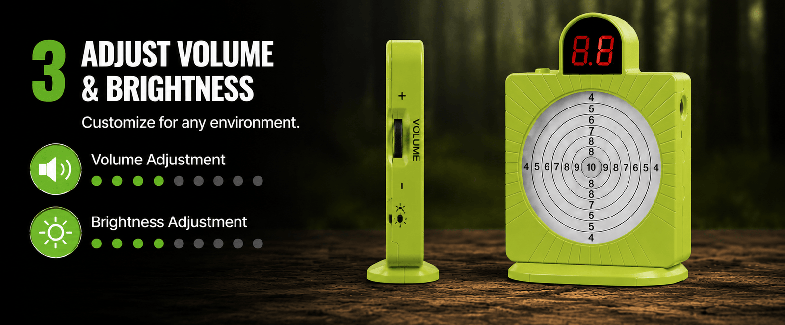 VPDOT 7-Ring Laser Shooting Target | Dry Fire Voice Feedback