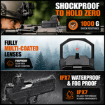 VPDOT KF-22 red dot sight 1000G shockproof IPX7 waterproof fogproof fully multi-coated lens reflex sight