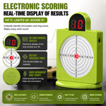 VPDOT 7-Ring Laser Shooting Target with LED Score Display & Voice Feedback, Laser Dry Fire Training Target system for Indoor & Outdoor Pistol & Rifle Practice | Type-C Rechargeable, Anti-Glare Sensor