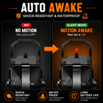 VPDOT KF-22 auto awake motion activated red dot sight sleep mode shock resistant waterproof pistol red dot