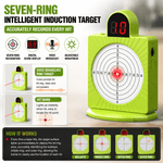VPDOT 7-ring intelligent induction laser target accurately records every hit voice broadcast sound display LED indicator how it works dry fire