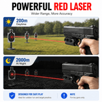 VPDOT powerful red laser sight 200m daytime range 2000m night range pistol laser designed for safe play gun laser rail mount