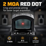 VPDOT D508X Solar Red Dot Sight | RMS/RMSC | 1500G Shockproof | Pistol & Rifle