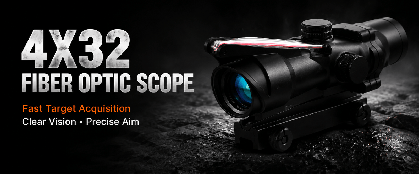 VPDOT P432X 4x32 Prism Scope | Fiber Optic | Red Dot Magnifier Combo