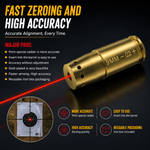 VPDOT 9mm Laser Bore Sight | Brass Chamber Boresighter | Fast Sight Alignment