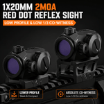 VPDOT D202X 1x20mm 2MOA red dot reflex sight, low profile and 1/3 co-witness