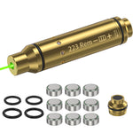 VPDOT .223 Rem green laser training cartridge with batteries and O-rings dry fire