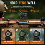 VPDOT HD-11 red dot sight hold zero 1200G shock resistance IPX7 waterproof fogproof multi-coated optics 20mm picatinny base
