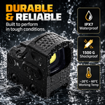 VPDOT D508X Solar Red Dot Sight | RMS/RMSC | 1500G Shockproof | Pistol & Rifle