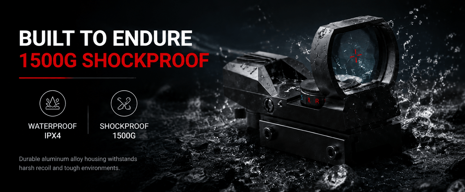 VPDOT D200X Reflex Sight | 4 Reticle | Red & Green | Rifle Optic