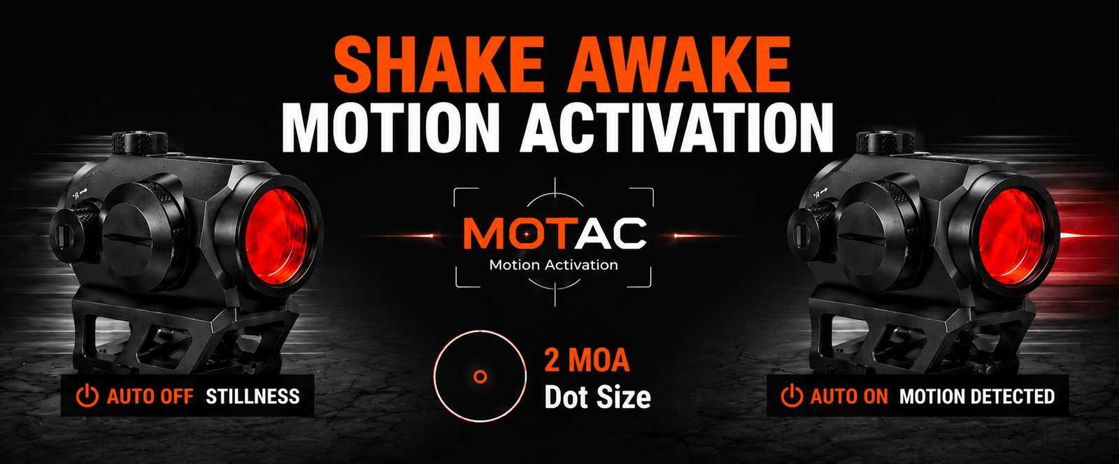VPDOT D202X Red Dot Sight | Shake Awake | Picatinny Rifle Mount
