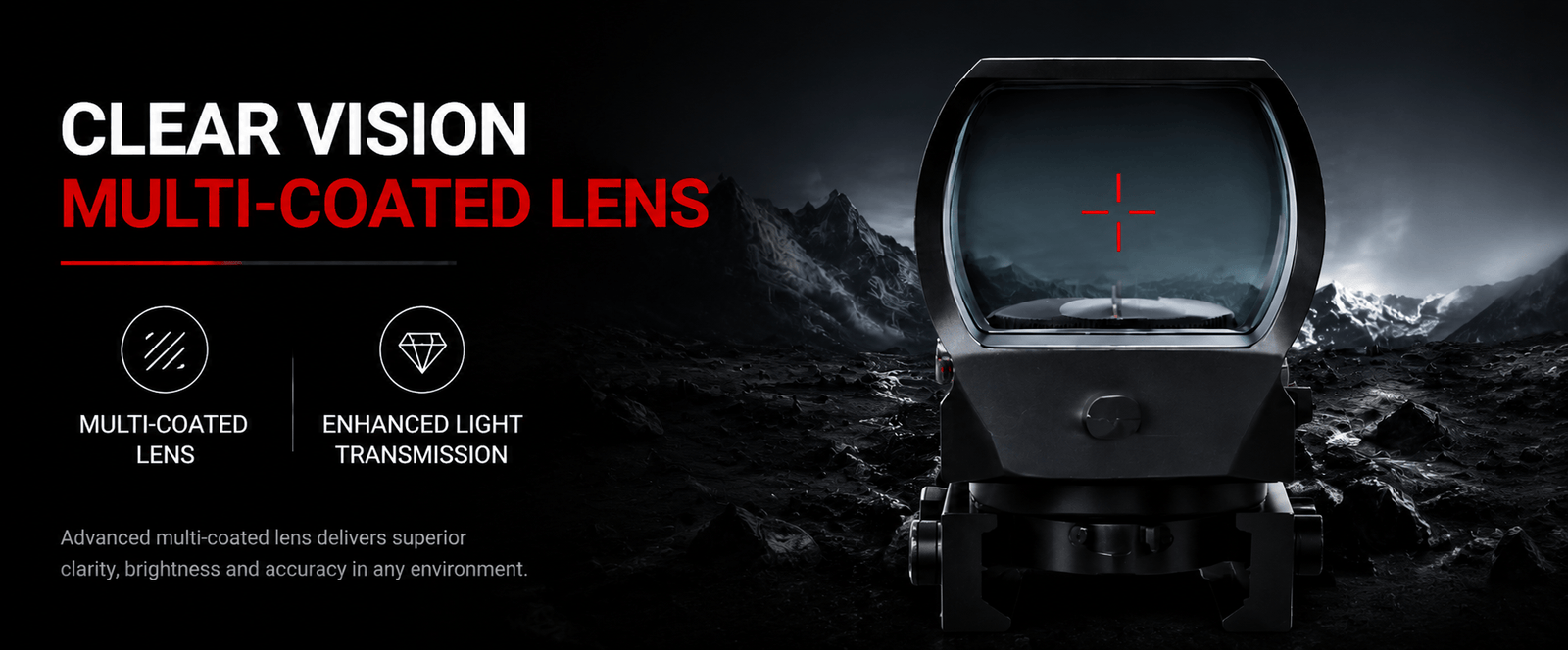 VPDOT D200X Reflex Sight | 4 Reticle | Red & Green | Rifle Optic