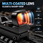 VPDOT D101X Red Dot Sight for Rifle | Red & Green Reflex | Shake Awake
