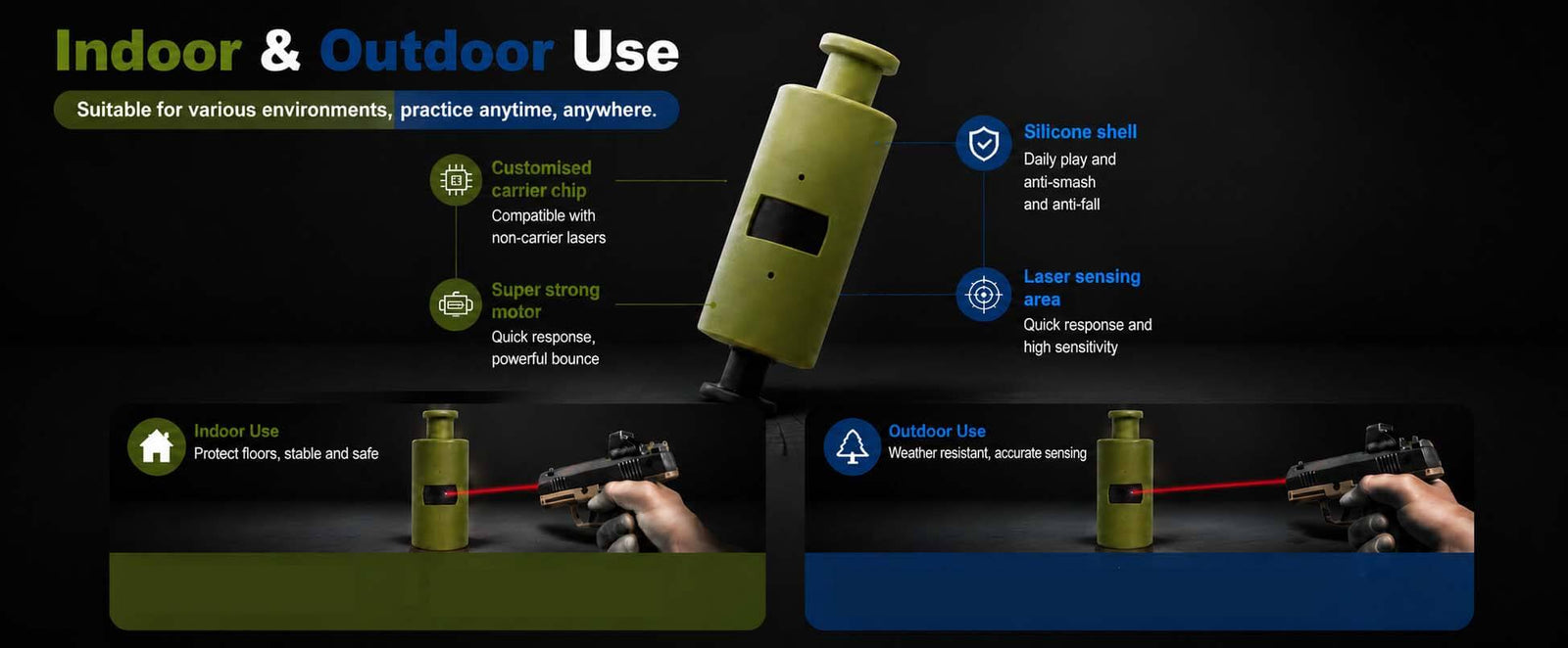 VPDOT Reactive Laser Shooting Target | Dry Fire Training