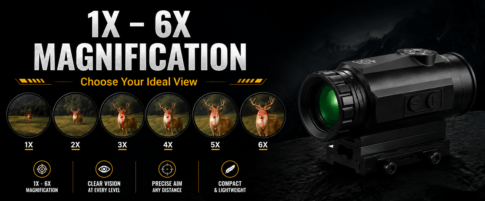 VPDOT P301X Prism Scope | 3x Magnifier | AR-15 Rifle Optic