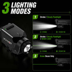 PDOT D102X with 3 lighting modes, strobe flashlight, steady flashlight, green laser