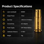 VPDOT 9mm Laser Bore Sight | Brass Chamber Boresighter | Fast Sight Alignment