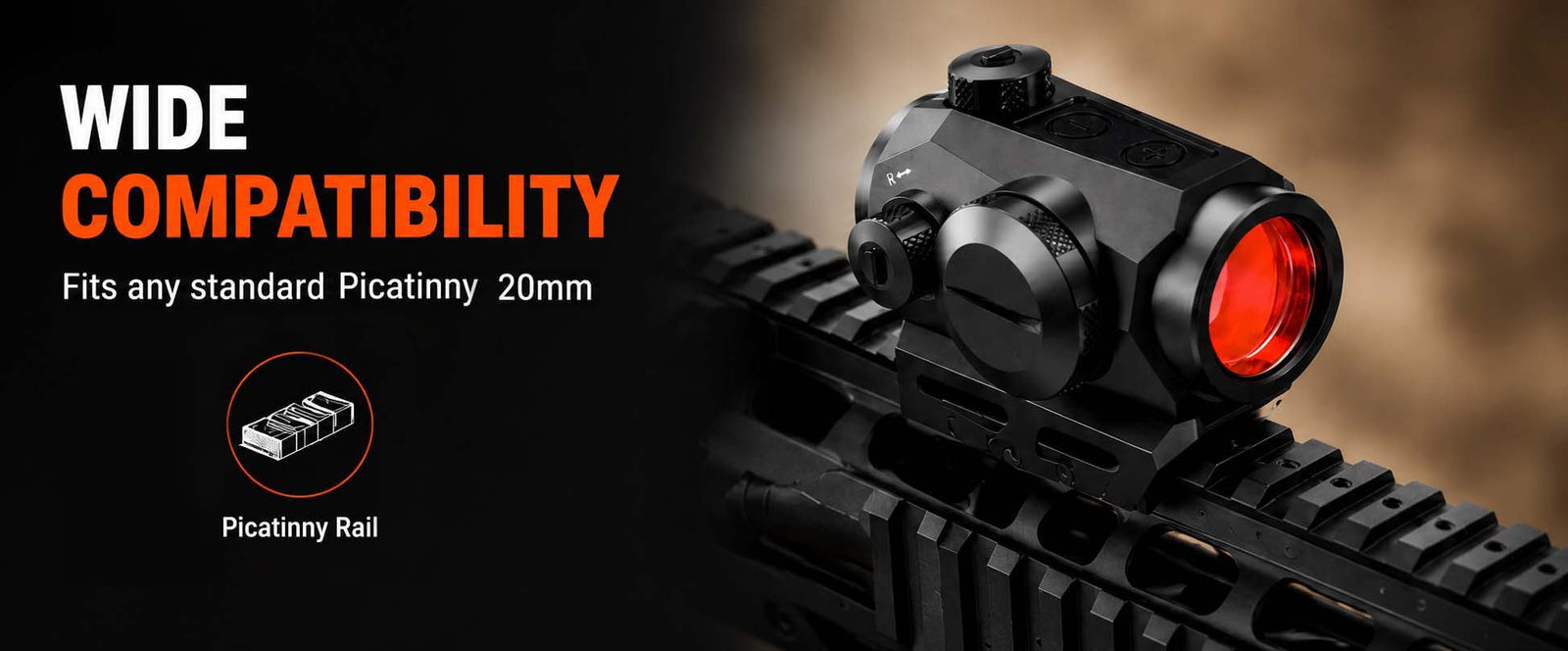VPDOT D202X Red Dot Sight | Shake Awake | Picatinny Rifle Mount