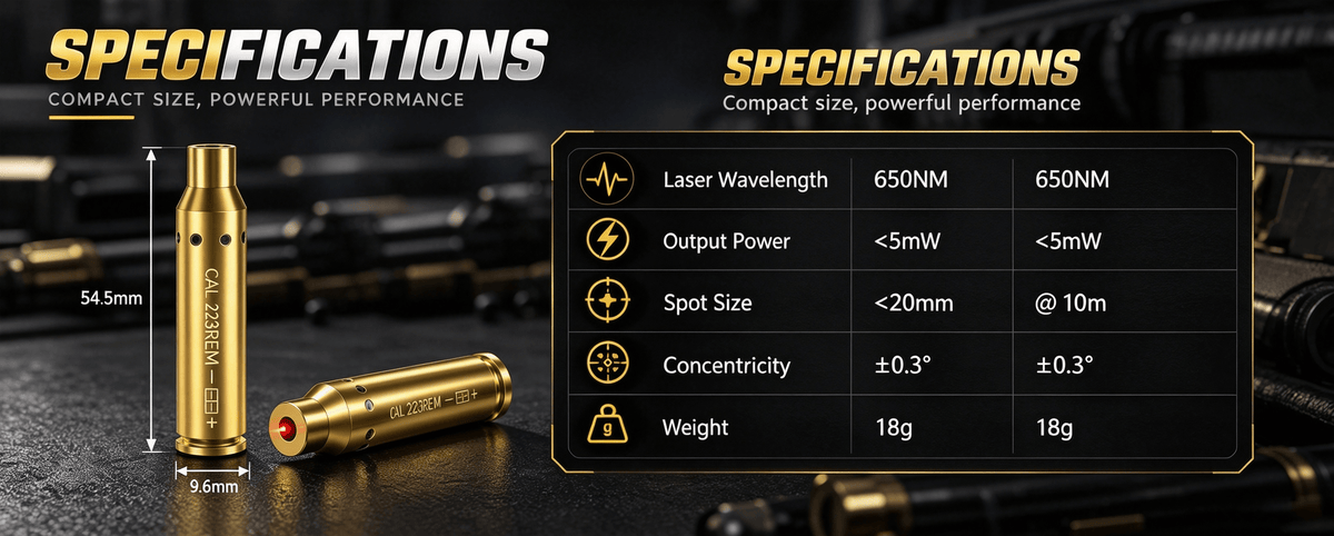 VPDOT .223 Rem Laser Bore Sight | 5.56 Brass Chamber Tool