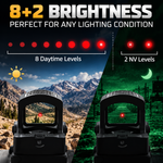 VPDOT D508X Solar Red Dot Sight | RMS/RMSC | 1500G Shockproof | Pistol & Rifle