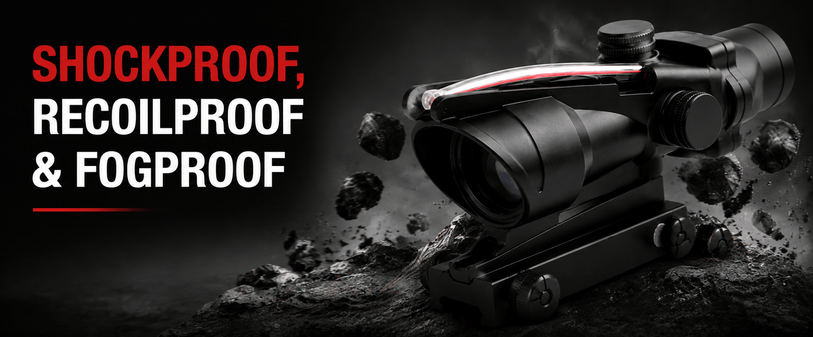 VPDOT P432X 4x32 Prism Scope | Fiber Optic | Red Dot Magnifier Combo