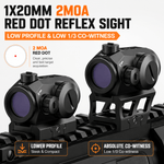 VPDOT HD-11 1x20mm 2 MOA red dot reflex sight low profile lower 1/3 co-witness absolute co-witness mount red dot sight for rifle