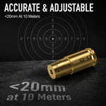 VPDOT 9mm Laser Bore Sight | Brass Chamber Boresighter | Fast Sight Alignment