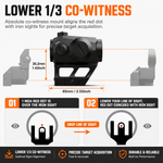 VPDOT HD-11 lower 1/3 co-witness mount absolute co-witness iron sight alignment precise target acquisition red dot sight AR-15