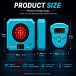 VPDOT Bluetooth laser shooting target product size 90x90x29mm wireless portable design compact lightweight home shooting range