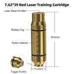 VPDOT 7.62x39 red laser training cartridge dimensions laser beam emitter rubber ring trigger switch