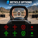 VPDOT D101X Red Dot Sight for Rifle | Red & Green Reflex | Shake Awake