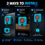 VPDOT Bluetooth laser target 3 ways to install magnetic metal surface tabletop flat surface 1/4 inch screw mount tripod compatible