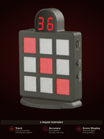 VPDOT 9-grid electronic laser shooting target red sensor panels LED score display dry fire