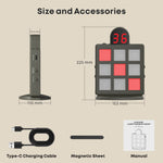 VPDOT 9-grid electronic laser target dimensions Type-C charging cable magnetic sheet manual