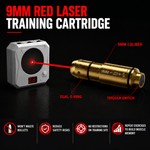 VPDOT 9mm red laser training cartridge, dual O-ring fit, trigger switch activation