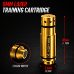VPDOT 9x18 laser training cartridge, 30mm length, 8.6mm caliber diameter