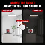 VPDOT Smart Target adjustable light sensitivity dial for bright or dark rooms