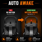 VPDOT D407X auto awake red dot, motion activated on, sleep mode when idle