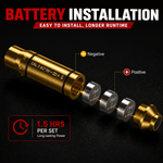 VPDOT 7.62x39 laser training cartridge battery installation, 1.5 hours runtime per set