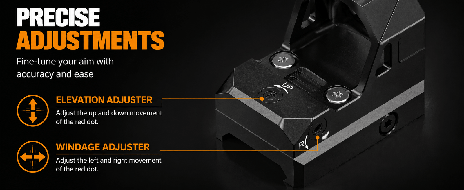 VPDOT KF-22 Mini Reflex Red Dot Sight | 2 MOA | Shake Awake | IPX7