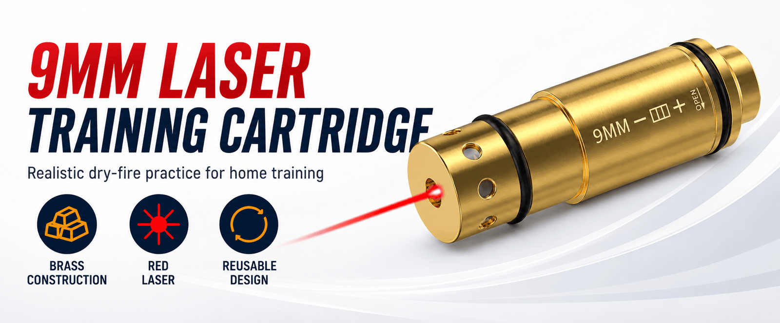 9x18 Laser Training Cartridge - Dry Fire System | Red