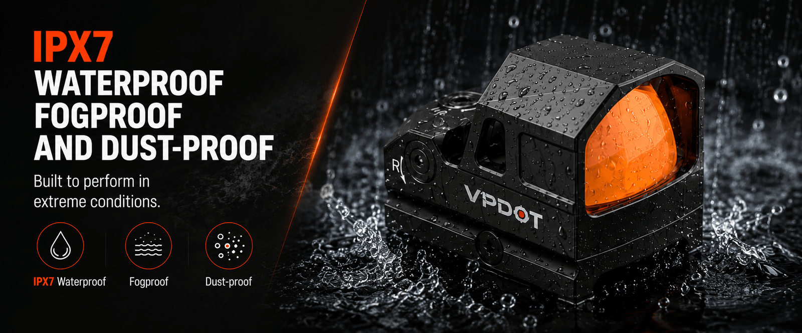 VPDOT D407X Mini Red Dot Sight | RMR Footprint | Shake Awake Pistol