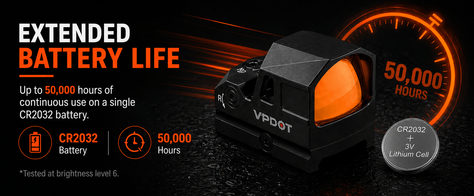 VPDOT D407X Mini Red Dot Sight | RMR Footprint | Shake Awake Pistol