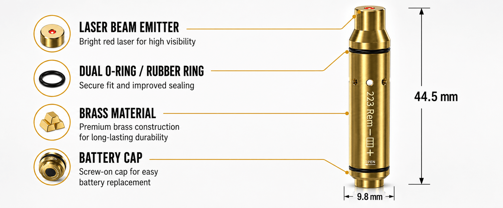.223 Rem Laser Training Cartridge - Dry Fire System