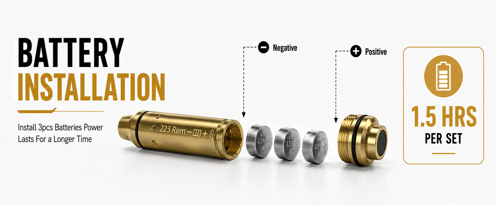 .223 Rem Laser Training Cartridge - Dry Fire System
